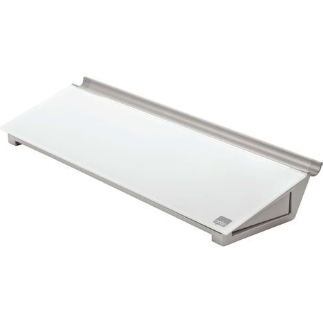 nobo Bacheca in vetro Diamond Glass Memo Desktop (L x A) 458 mm x 60 mm Bianco Brillante Incl. ripiano portaoggetti, In (1/5)