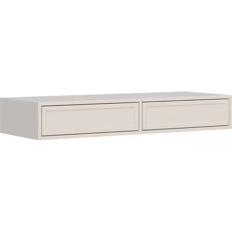 Selsey VELVETO - Coiffeuse 2 tiroirs - 110 cm - grège