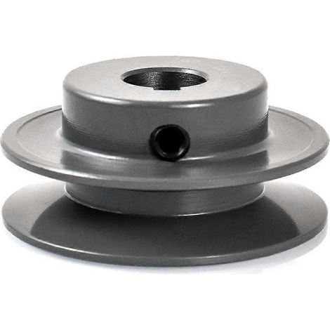 Poulie à gorge unique, diamètre extérieur de 2-1/2 pouces, diamètre intérieur de 5/8 pouce, compatible avec les courroies trapézoïdales. (1/5)