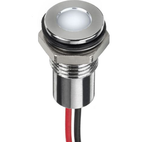 Voyant LED lumineux Blanc RS PRO, dia. 8mm, 1.8 3.3V c.c., IP67 ( Prix pour 1 )
