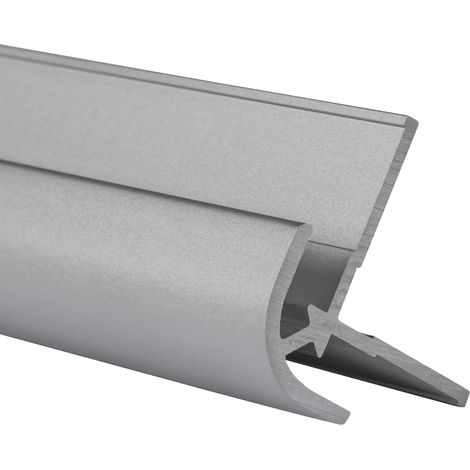 Profilé d'angle extérieur pour panneau mural de douche, DécoDesign, Schulte, Alu-argenté, 255 cm