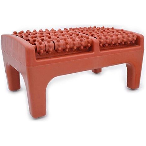 Appareil de massage des pieds, coussin de massage par points d'acupuncture, rouleau de massage en plastique et en bois, repose-pieds (1/5)