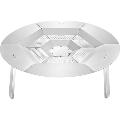 VEVOR Deflettore di Calore per Braciere per Solo Stove Yukon, 685,8 mm, Rotondo, per Braciere a Legna, Diffusore di Calore in Acciaio Inox 304, con 3 Gambe Staccabile, Accessori da Campeggio