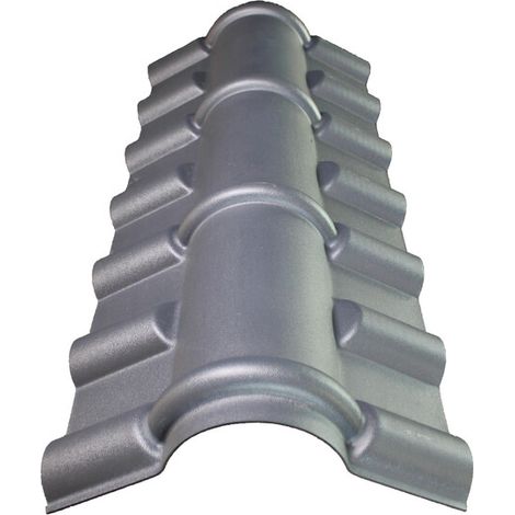 Cobija de PVC para tejado con aspecto de teja mini - Color - Gris antracita, Longitud - 104 cm