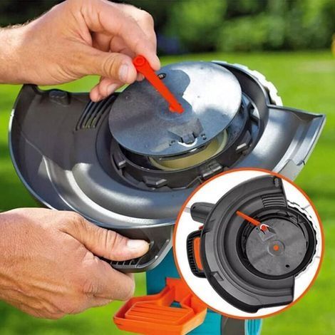 Packung mit 100 Ersatzklingen aus Kunststoff für Gardena Rasentrimmer – 70-mm-Freischneiderklingen – Präziser und schneller Schnitt (1/4)