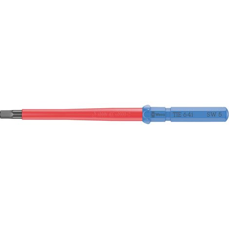 Wera Kraftform Kompakt VDE 64 i 5,0 x 157 mm TIE pour électricien 6 pans intérieurs Lame interchangeable 5.0 mm Q831083
