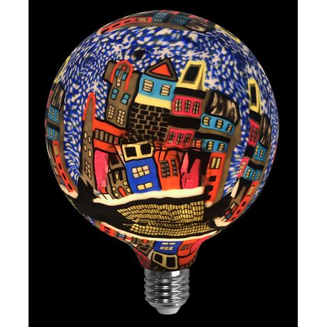 Bombilla Decorativa LED E27 4w 3000k Globo Silicona Casas Colores (1/2)