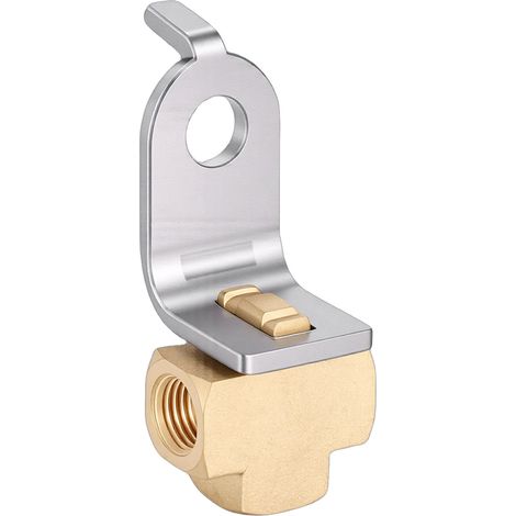 Té de conduite de frein à 3 voies avec support de montage, raccord femelle en laiton de 3/16 pouces pour filetage 3/8 pouces 24. (1/5)