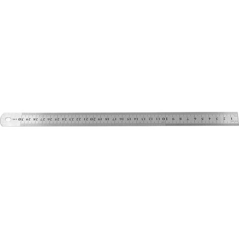 Règle Aramox durable de 30 cm en acier inoxydable avec bords (1/5)