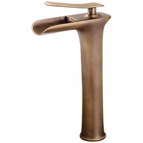 Robinet pour vasque antique laiton Haut Robinet de Lavabo (1/5)