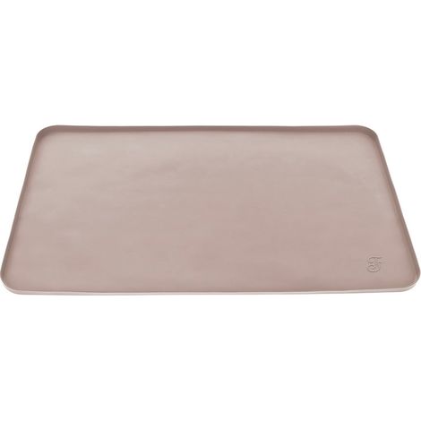 Tappetino sottociotola in silicone color tortora per cani e gatti