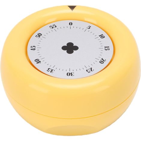 Jaune crème Minuterie visuelle de Cuisine avec Alarme Forte magnétique, minuterie de Cuisson mécanique pour la Cuisine, la Sieste, l'étude de la Plaque magnétique à Noyau métallique (1/5)