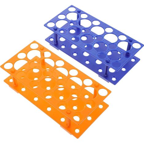 2pcs Organisateur de Tubes à Essai en Plastique Support pour Tube à Centrifugeuse Design Détachable Fond Stable Facile à Assembler pour Laboratoire Couleur Couleur Aléatoire (1/5)