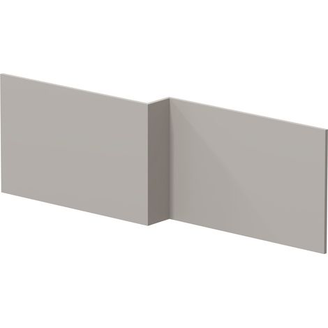Hudson Reed Square Shower Bath Front Panel 520mm H x 1698mm W - Pebble Grey (1/2)