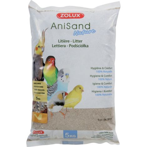 Sable Anisand nature Litière 5 kg pour oiseaux - zolux (1/3)