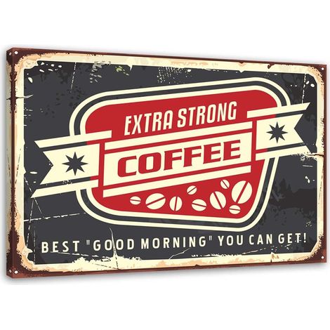 Tableau sur toile Panneau Coffee Retro 60x40 (1/5)