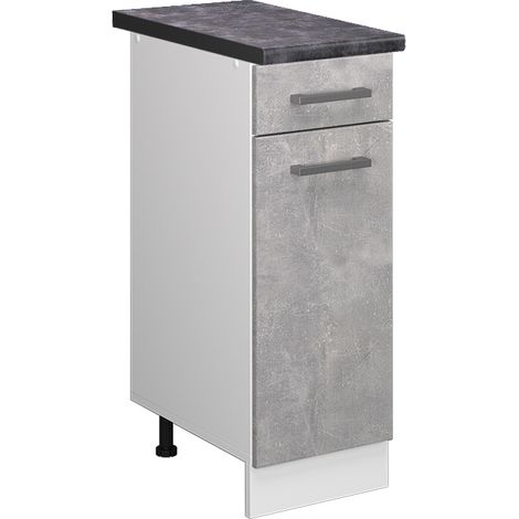 Mueble bajo de cocina R-Line, Hormigón, 30 cm , ET Antracita, Vicco (1/5)