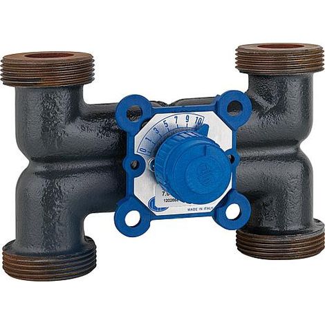 Mélangeur 4 voies fonte grise VMX-HM 125, fil. 1 1/2'' 4 x mâle KVS 6,3