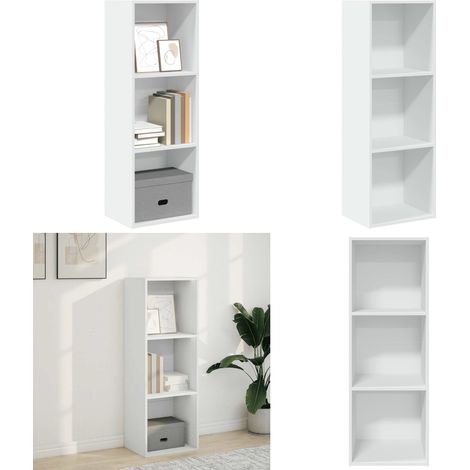 vidaXL Bibliothèque blanc 40x30x114 cm bois d'ingénierie (1/5)