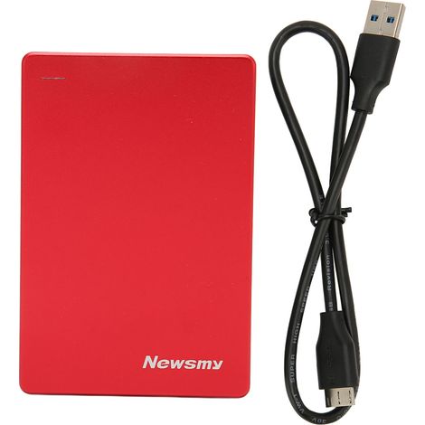 Disque dur externe 160 Go UASP TRIM Veille automatique Plug and Play Disque mobile pour PC TV Téléphone Rouge (1/5)