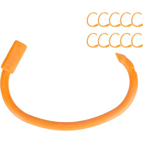 Lot de 10 anneaux nasaux réglables en plastique non toxique pour vaches, avec clip flexible, accessoire pour volailles (anneau nasal pour vaches) (1/5)