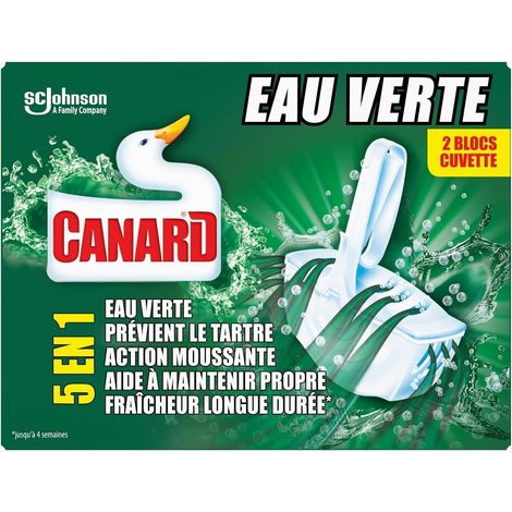 Canard Wc Eau Verte - Bloc Wc Colorant 5en1-2 Blocs (Lot de 5) (1/5)
