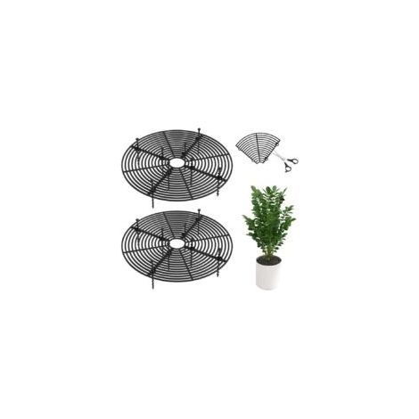 2 Pièces Grille Protection Plante Chat 30 CM, Protection Pot de Fleur Ronde, Protege Plante Bebe, Cache Pot Chat, Grille Plastique Rigide pour Bonsai, Protections de Sol pour Pot pour Animaux (1/5)