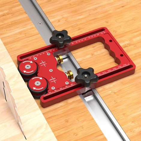 Déflecteur de menuiserie à double roue unidirectionnelle de 160 mm avec roue unidirectionnelle et outils auxiliaires de sécurité. Convient aux scies à table, scies à ruban, scies circulaires et autres (1/5)