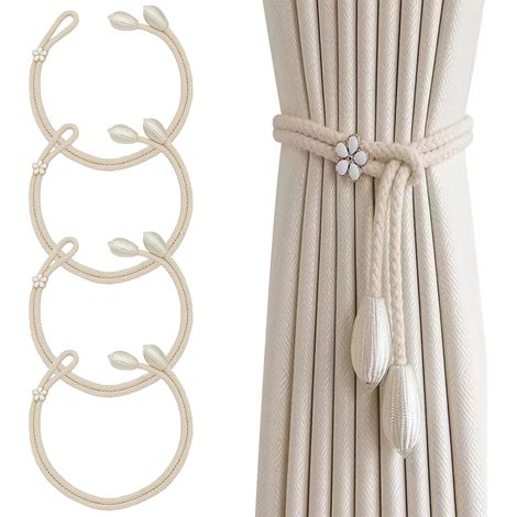 tiras para cuentas grandes, tiras de cortina de algodón hechas a mano, las tiras de cortina son lo suficientemente fuertes como para no deformarse fácilmente, adecuadas para la decoración del hogar y 