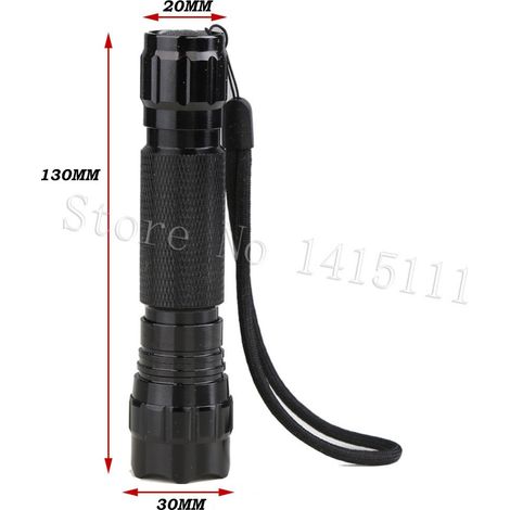 Lampe torche LED T6 étanche IPX5, 5 modes, lampe portable camping randonnée extérieur avec éclairage puissant (1/5)