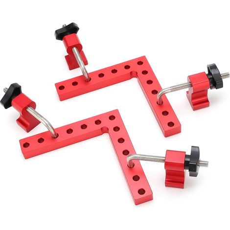 Équerre de positionnement en aluminium, règle d'angle droit 90°, outil de mesure de précision, pince d'angle réglable, kit de serrage pour menuiserie (1/5)