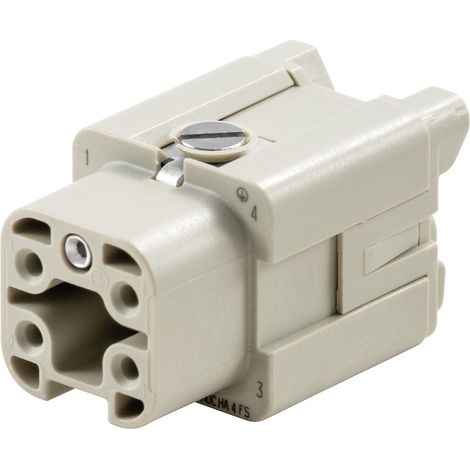 Embout de connecteur Weidmuller série HA, 4 contacts , 16A, Femelle ( Prix pour 1 )