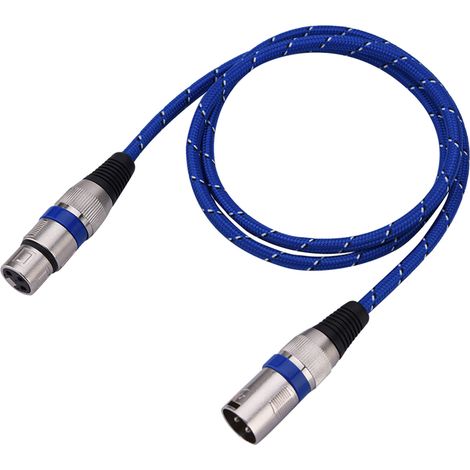 Meter langes XLR-Stecker-auf-3-polige-Buchse-Audiokabel für Mikrofon (1/5)