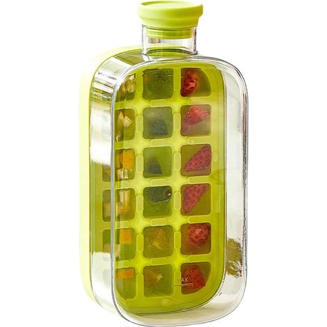 Bac glaçons 800 ml – bouteille 2 en 1 lavable fabrication vin jus fruits cuisine