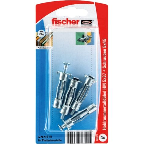 Fischer Hohlraumdübel aus Metall 5.0 x 37 mm - 4 Stück Dübel (1/5)