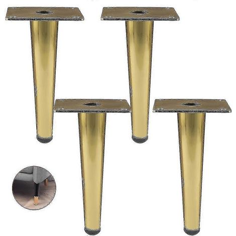 Ensemble de quatre pieds de meubles, comprenant des pieds inclinables pour canapé, table, armoire et table de chevet. En métal, ils conviennent aux tables basses, armoires et canapés. Supportent jusqu (1/5)