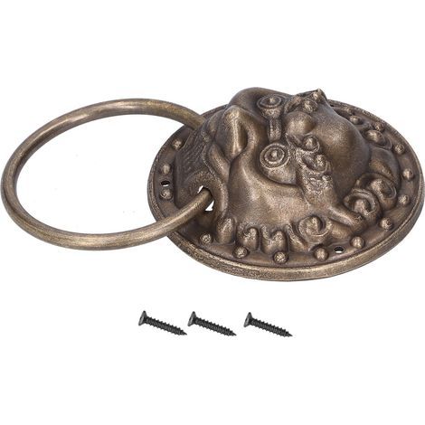 Poignée de Porte rétro, heurtoirs de Porte Exquis en Bronze Durable, pour la Maison de Cour de Porte latérale de Porte en Bois (1/5)