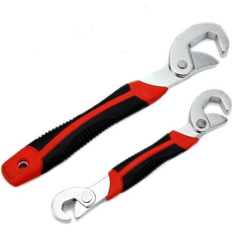 Juego de 2 llaves universales: llave inglesa, llave de boca fija, tamaños de 6 a 22 mm y de 22 a 32 mm (1/4)