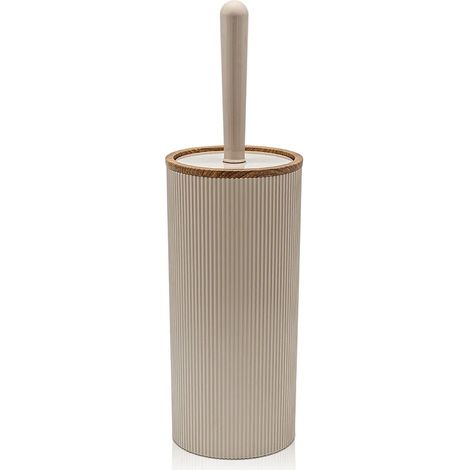 Portascopino wc Tortora dettagli effetto legno serie Blob