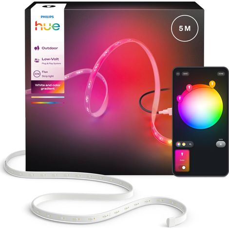 Decoración luminosa exterior Philips Hue flux 3000 lm 5 m