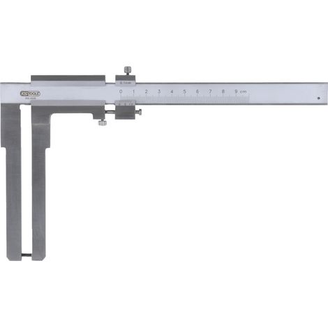 KS Tools - Pied à coulisse en inox pour tambour de frein VL, 0-90 mm - 300.0536