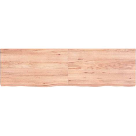 Maison Exclusive - Tischplatte Hellbraun 140x40x(2-4)cm Massivhol