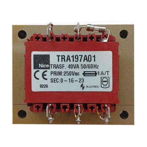 NICE TRA197A01 TRA142.1025 Trasformatore 230V 22V 30Va Per RUN 1800 2500 Ricambio