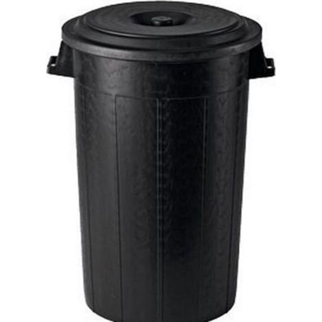BIDONE PER RIFIUTI MULTIUSO LT 75 CON COPERCHIO PLASTICA ø cm.45 altezza cm.63,5