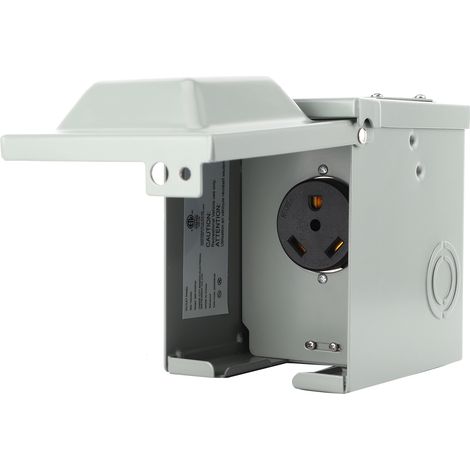 Boîte de prise électrique étanche 30A 125V pour camping-car, caravane et véhicule électrique (1/5)
