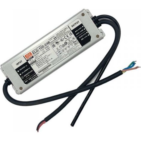 MW MEAN WELL ELG-100-24B-3Y Alimentatore Dimmerabile 0-10V PWM Resistenza IP67 96W 24V 4A Input 220V e 110V