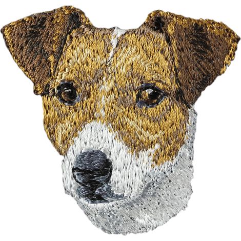 Jack Russell Terrier: parche con forma de perro, parche bordado, decoración única para mochilas de Art-Dog (1/3)