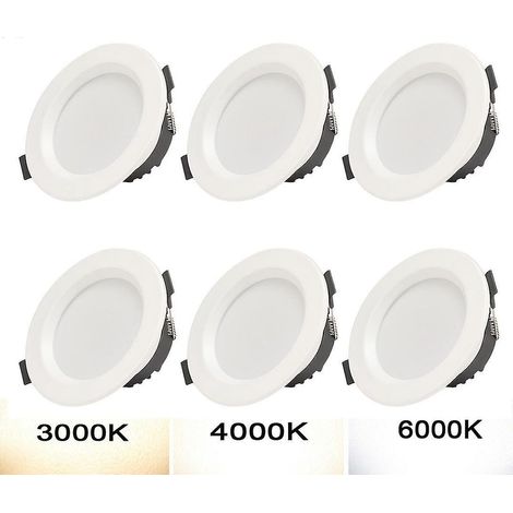 lot De 6 Spot Encastrable Led, 5w 230v Ip44 Spots Ultra Plats, Spot De Plafond Led Dimmable Salon, Spot Encastr Salle De Bain Blanc, Diamtre D'in (1/3)