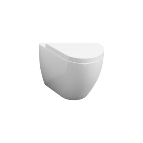 Vaso a terra senza brida in ceramica bianco lucido - Ceramica Cielo Smile - Senza copri wc