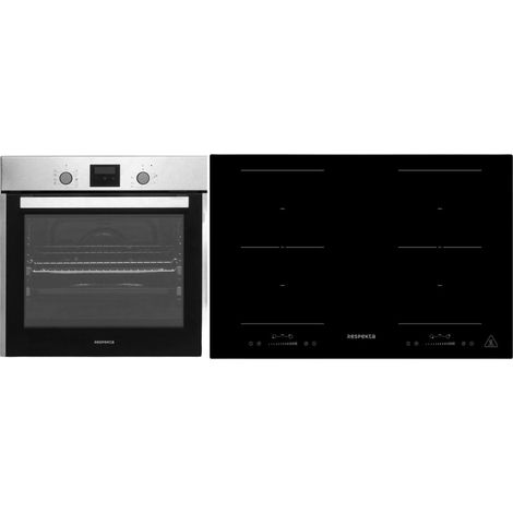 Backofen Herd Kochfeld Herdset Induktion 77cm Timer 2 Flexzonen Slider Respekta (1/5)